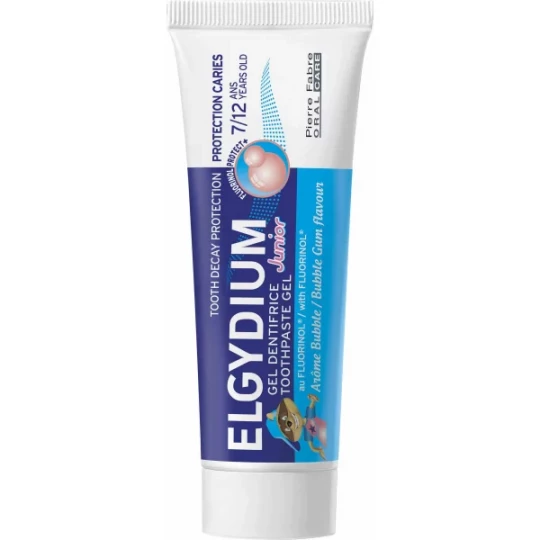Elgydium Junior Dentifrice Bubble Gum 7-12 ans