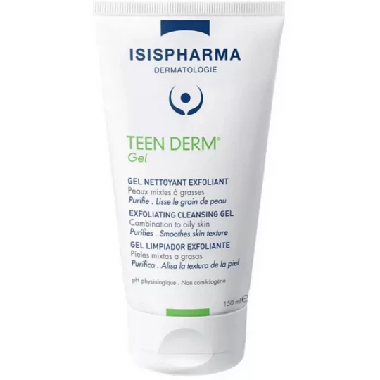 Isispharma Teen Derm Gel Nettoyant Exfoliant 150 ml