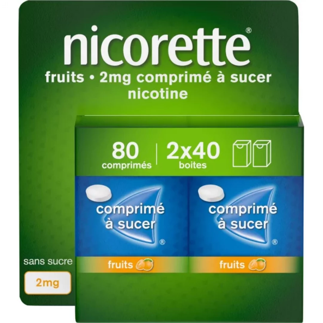 Nicorette 2 mg Comprims Fruits x 80 | Mdicaments En Lignes | LaSante