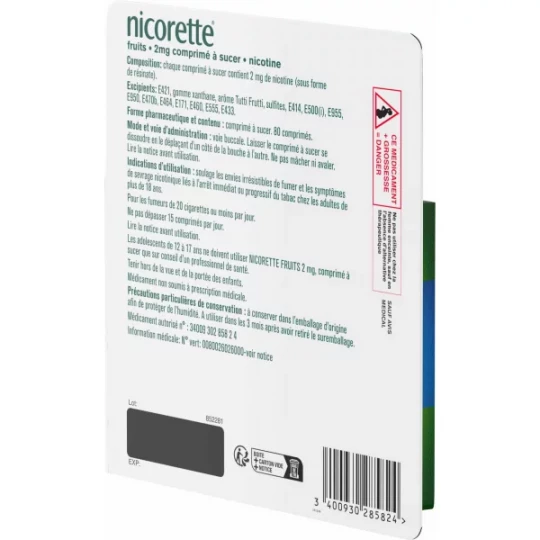 Nicorette 2 mg Fruits Comprimés - image 5