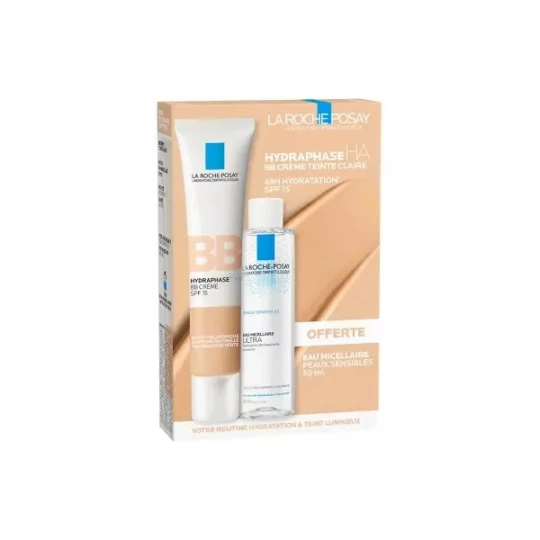 La Roche-Posay Coffret Hydraphase HA BB Crème 40 ml + Eau Micellaire 50 ml Offerte