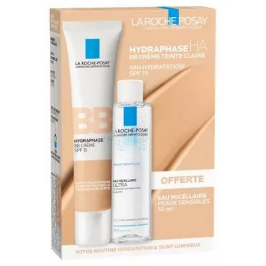 La Roche-Posay Coffret Hydraphase HA BB Crème 40 ml + Eau Micellaire 50 ml Offerte - image 2