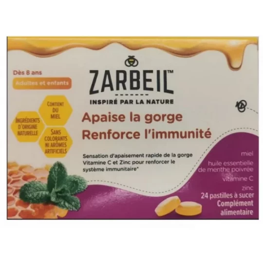 Zarbeil Gorge et Immunité Pastilles x 24