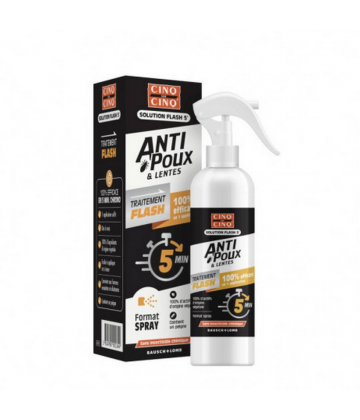 Cinq sur Cinq Traitement Flash Anti-Poux et Lentes Spray 150 ml