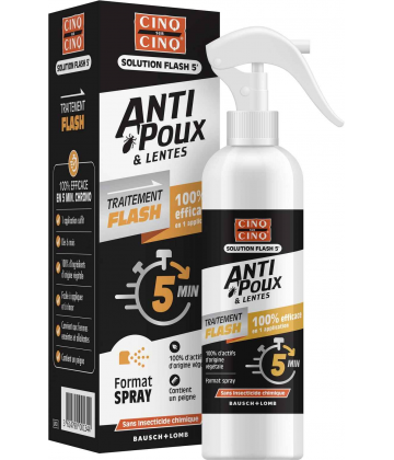 Cinq sur Cinq Traitement Flash Anti-Poux et Lentes Spray 150 ml