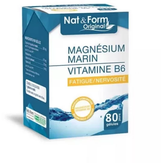Nat&Form Expert Magnésium + Vitalité B6 Gélules x 80