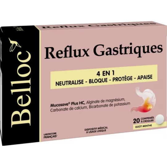 Belloc Reflux Gastriques Comprimés à Croquer x 20
