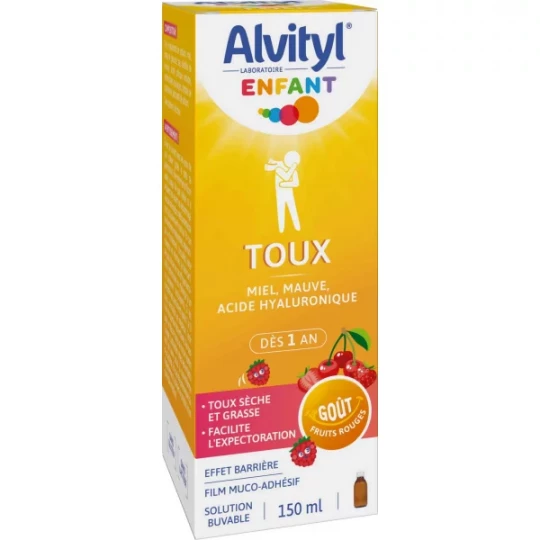 Alvityl Enfant Sirop Toux Sèche & Grasse Goût Fruits Rouges 150 ml