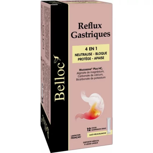 Belloc Reflux Gastriques Sticks Suspension Buvable x 12