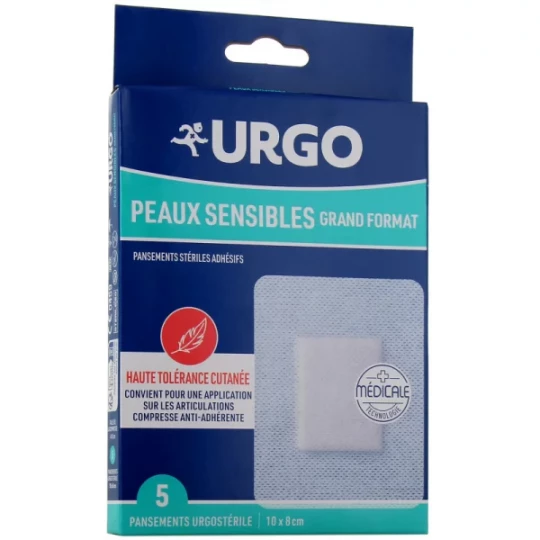 Urgo Pansements Peaux Sensibles Grand Format x 5