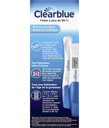 Clearblue Test de Grossesse Testez et Confirmez x 2