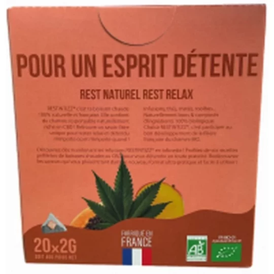 Rest in Tizz l'Exotique Rooibos Infusions CBD Sachets x 20