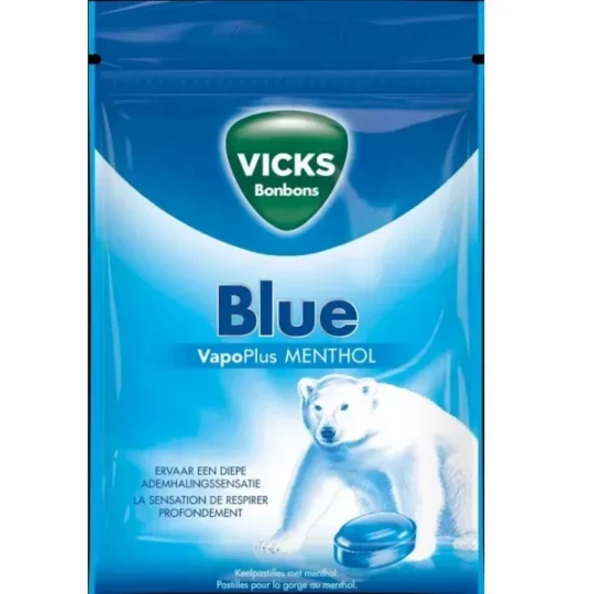 Vicks Bonbons Menthe Verte Menthol Rafraîchissant Sans Sucres 72 g