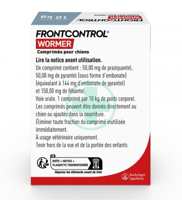 Frontcontrol Wormer Chiens Comprimés x 2