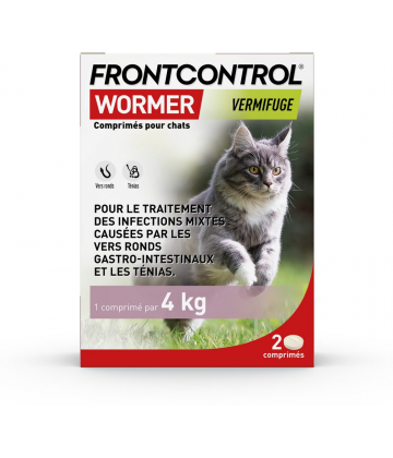 Frontcontrol Wormer Chats Comprimés x 2