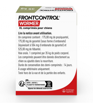 Frontcontrol Wormer Chien XL Comprimés x 2