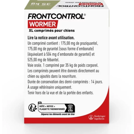 Frontcontrol Wormer Chien XL Comprimés x 2 - image 2