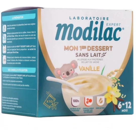 Modilac Expert Mon 1er Dessert Sans Lait Vanille 6 - 12 mois x 10