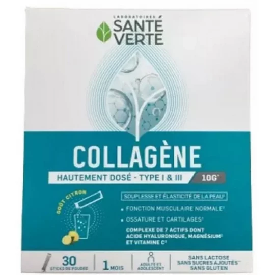 Santé Verte Collagène Goût Citron Sticks x 30
