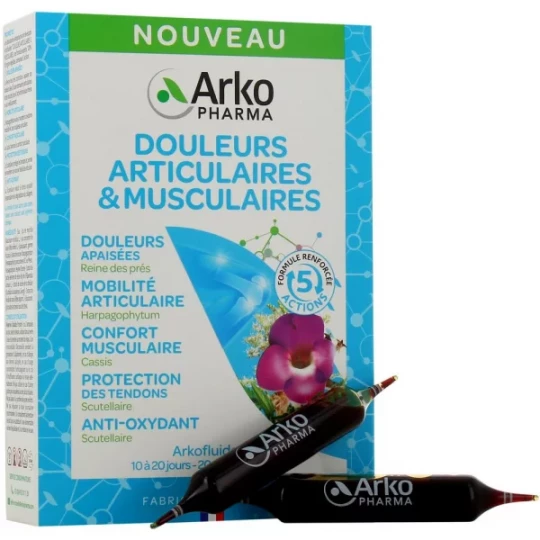 Arkofuides Douleurs Articulaires et Musculaires Ampoules x 20