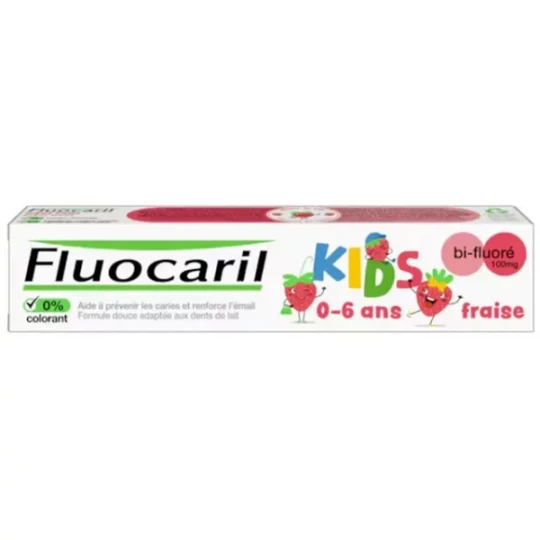 Fluocaril Kids Dentifrice Bi-Fluoré Fraise 75 ml
