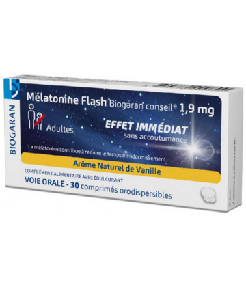 Biogaran Mélatonine Flash 1,9 mg Comprimés x 30