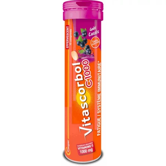 Vitascorbol Vitamine C 1000 mg Comprimés Effervescents x 15 - image 2