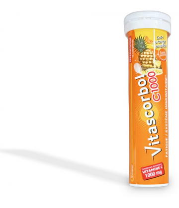 Vitascorbol Vitamine C 1000 mg Comprimés Effervescents x 15