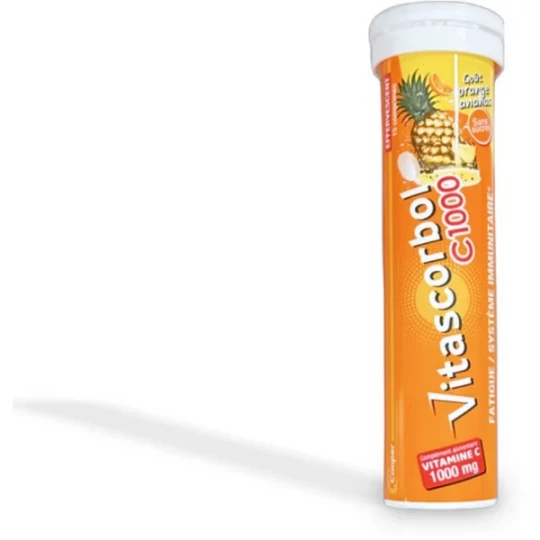 Vitascorbol Vitamine C 1000 mg Comprimés Effervescents x 15