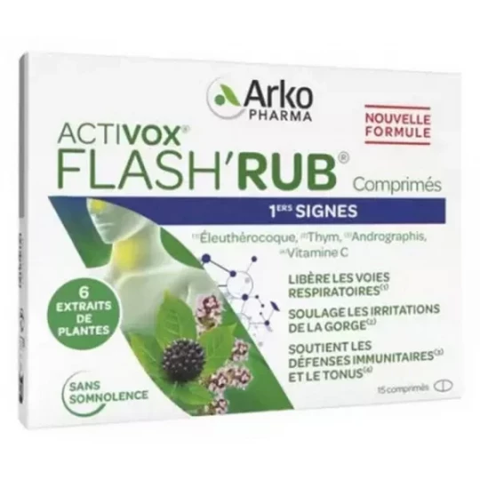 Activox Flash'Rub 1ers Signes Comprimés x 15