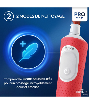Oral'B Pro Kids 3+ Brosse à Dents Électrique Le Roi Lion