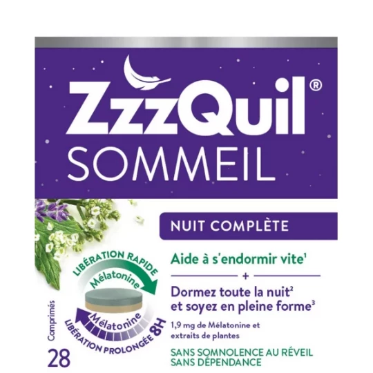 ZzzQuil Sommeil Nuit Complète Comprimés x 28