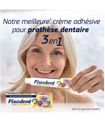 Fixodent Pro Ultimate Crème Adhésive Pour Prothèses Totales & Partielles