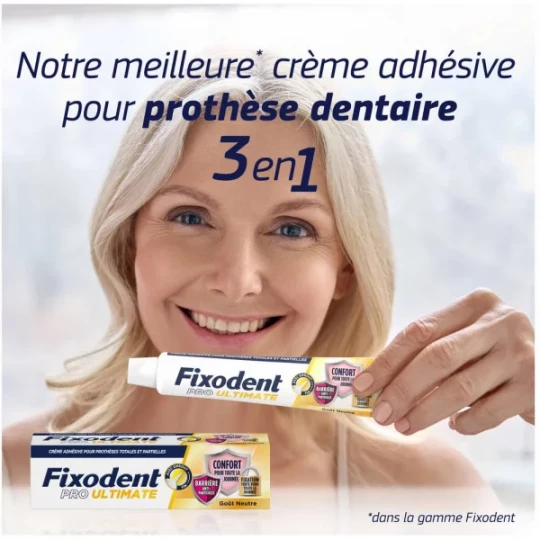 Fixodent Pro Ultimate Crème Adhésive Pour Prothèses Totales & Partielles - image 5