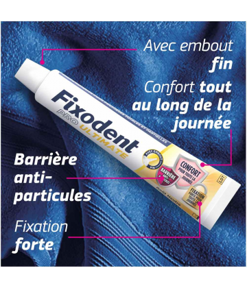 Fixodent Pro Ultimate Crème Adhésive Pour Prothèses Totales & Partielles