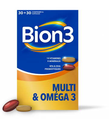 Bion 3 Multi & Oméga 3 Comprimés x 30 + Capsules x 30