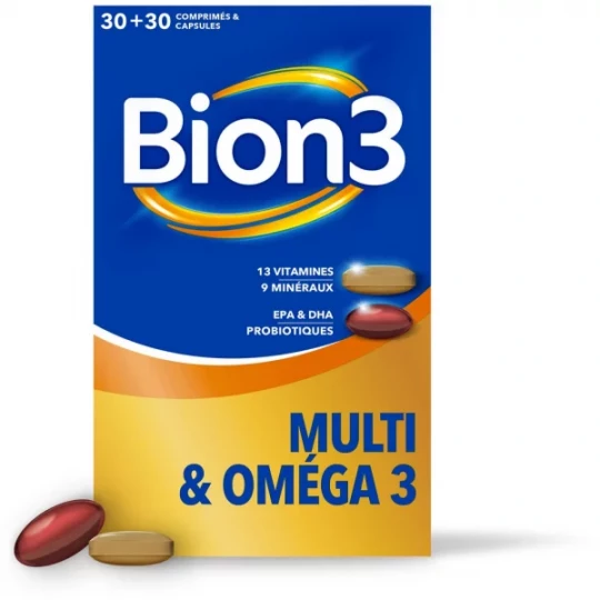 Bion 3 Multi & Oméga 3 Comprimés x 30 + Capsules x 30