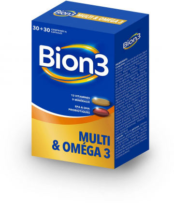 Bion 3 Multi & Oméga 3 Comprimés x 30 + Capsules x 30