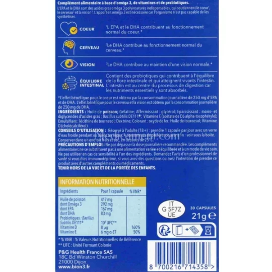 Bion 3 Oméga 3 Capsules x 30 - image 3