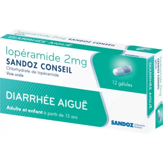 Sandoz Conseil Lopéramide 2 mg Gélules x 12