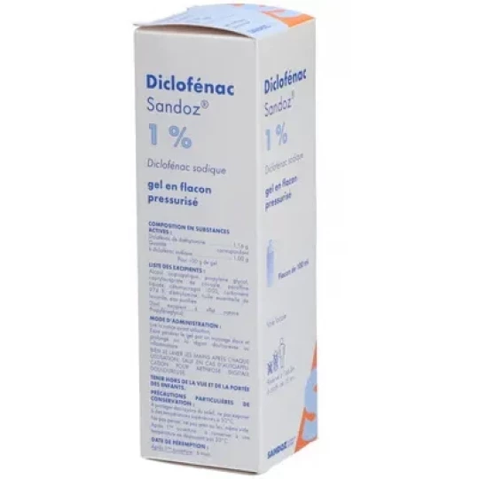 Sandoz Diclofénac 1% Gel Flacon Pressurisé 100 ml - image 4