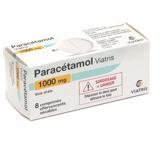 Paracétamol Viatris 1000 mg Comprimés Effervescents x 8 - image 2