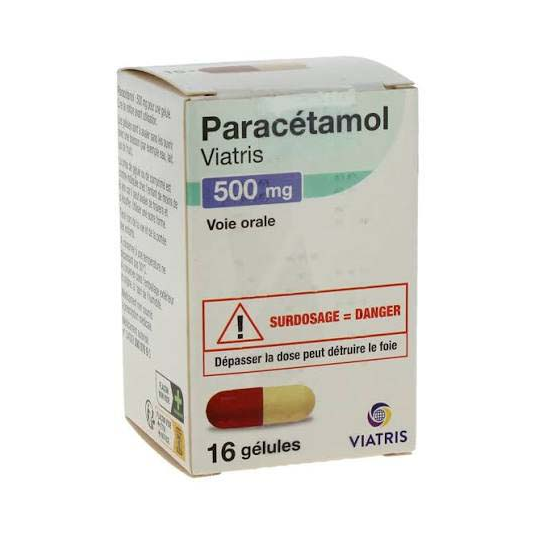 Paracétamol Viatris 500 mg Flacon Gélules x 16