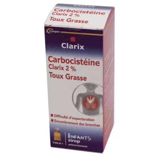 Clarix Sirop Expectorant Enfants 2% 150 ml
