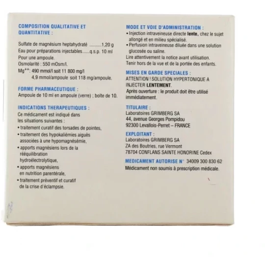 Spasmag Injectable Ampoules 10 ml x 10 - image 2