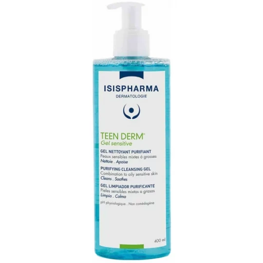 Isispharma Teen Derm Gel Nettoyant Purifiant 400 ml