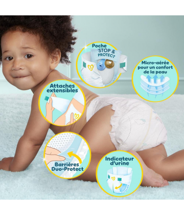 Pampers Premium Protection Taille 5 Couches 11 à 16 kg x 76