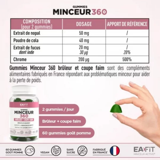 Eafit Minceur 360 Morosil Gummies x 40 - image 6