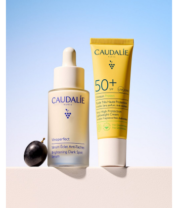 Caudalie Coffret Vinoperfect Sérum Éclat 30 ml + Vinosun Fluide Très Haute Protection SPF50+ 20 ml
