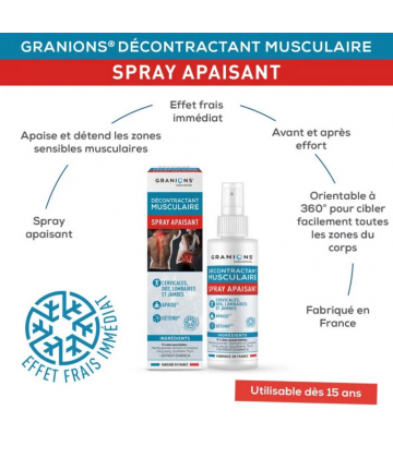 Granions Décontractant Musculaire Spray Apaisant 10 ml